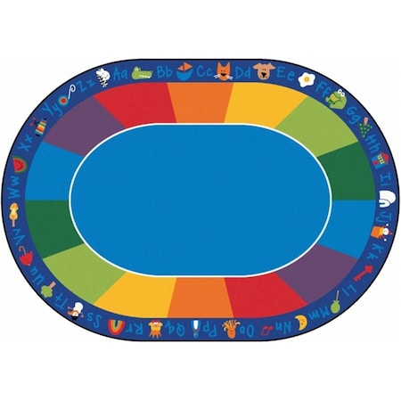 Carpets For Kids Fun with Phonics 8.25 ft. x 11.67 ft. Oval Carpet 9616